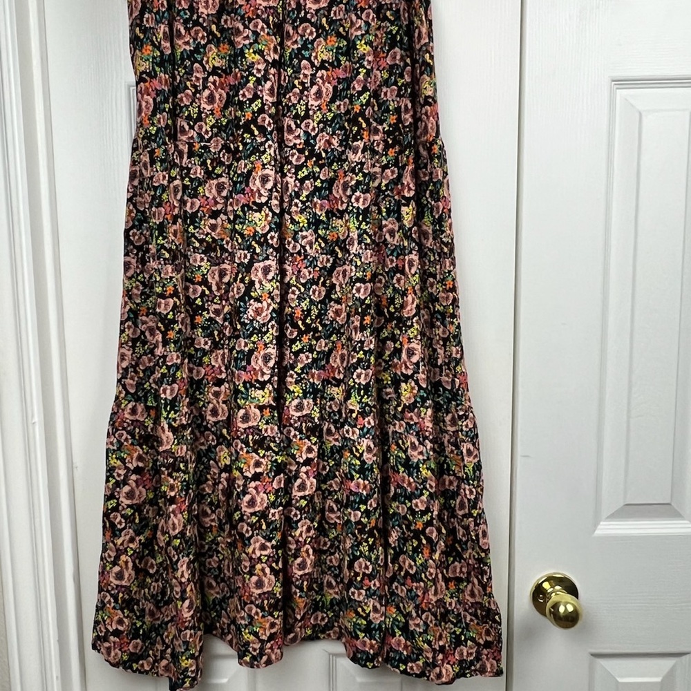 NWT Wild Fable Black Floral A-Line Maxi Skirt XXL